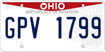 OH license plate GPV1799