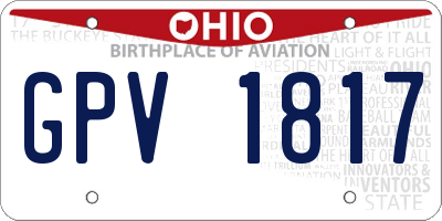 OH license plate GPV1817