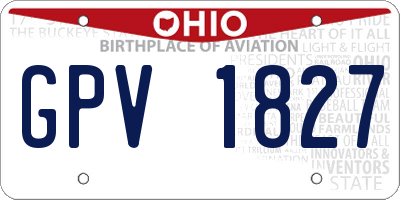 OH license plate GPV1827
