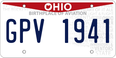 OH license plate GPV1941