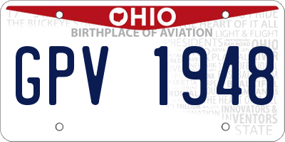OH license plate GPV1948