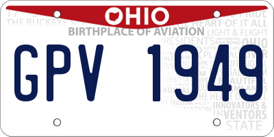 OH license plate GPV1949
