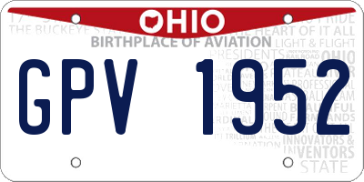OH license plate GPV1952