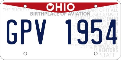 OH license plate GPV1954
