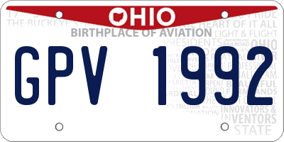OH license plate GPV1992