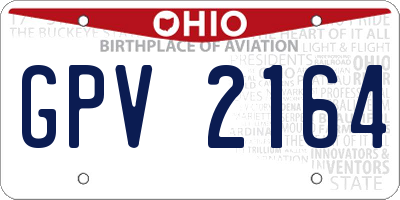 OH license plate GPV2164