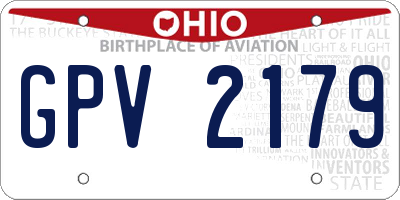 OH license plate GPV2179