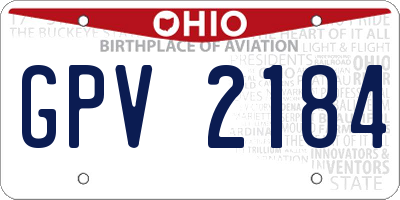 OH license plate GPV2184