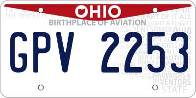OH license plate GPV2253
