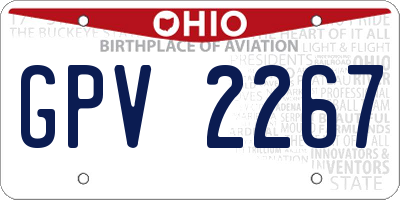 OH license plate GPV2267