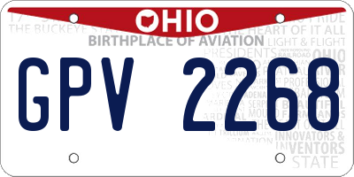 OH license plate GPV2268