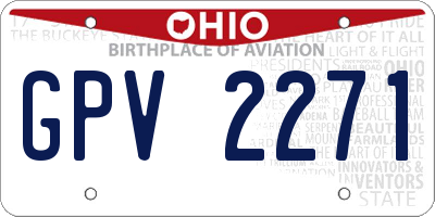 OH license plate GPV2271