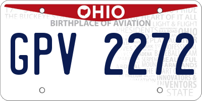 OH license plate GPV2272