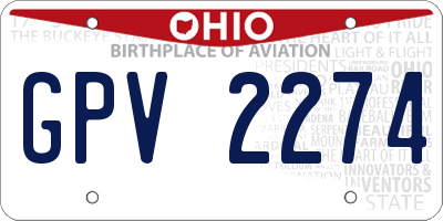OH license plate GPV2274
