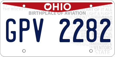 OH license plate GPV2282