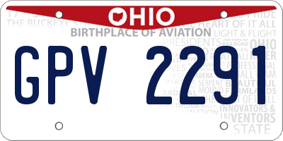 OH license plate GPV2291