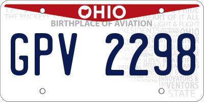 OH license plate GPV2298