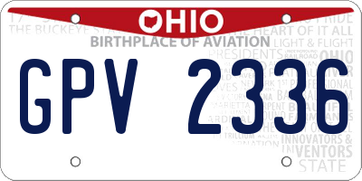 OH license plate GPV2336