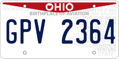 OH license plate GPV2364