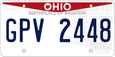 OH license plate GPV2448