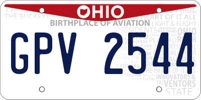 OH license plate GPV2544