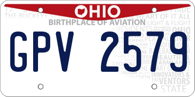OH license plate GPV2579