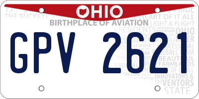 OH license plate GPV2621