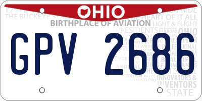 OH license plate GPV2686