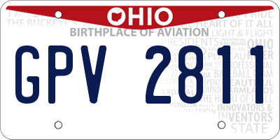 OH license plate GPV2811
