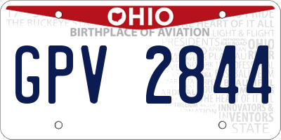 OH license plate GPV2844