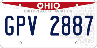 OH license plate GPV2887