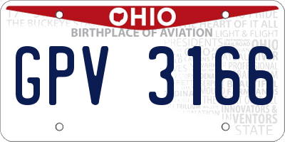 OH license plate GPV3166