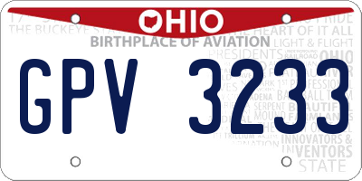 OH license plate GPV3233