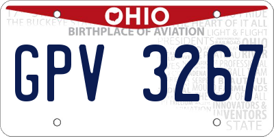 OH license plate GPV3267