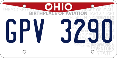 OH license plate GPV3290