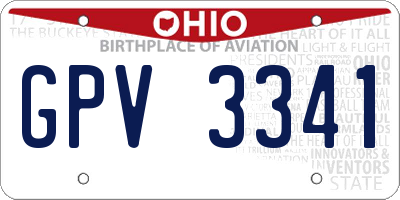 OH license plate GPV3341