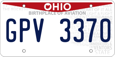 OH license plate GPV3370