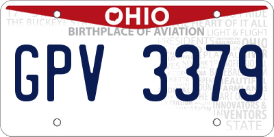 OH license plate GPV3379