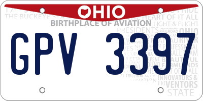 OH license plate GPV3397