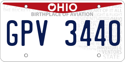 OH license plate GPV3440