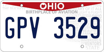 OH license plate GPV3529