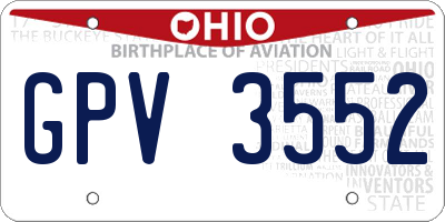 OH license plate GPV3552