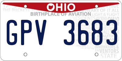 OH license plate GPV3683