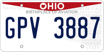 OH license plate GPV3887