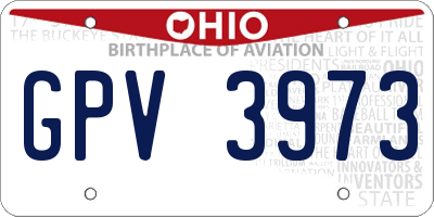 OH license plate GPV3973