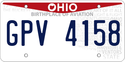 OH license plate GPV4158