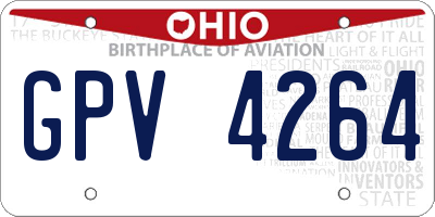 OH license plate GPV4264