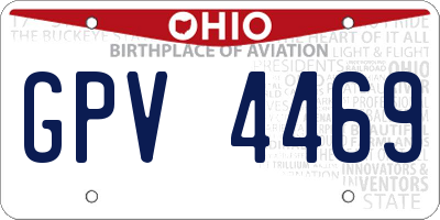 OH license plate GPV4469