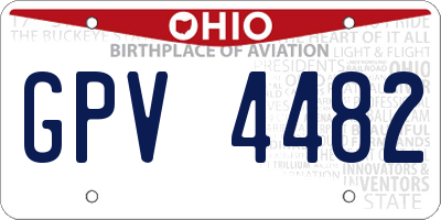 OH license plate GPV4482