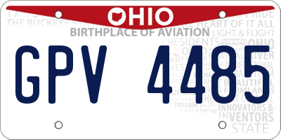 OH license plate GPV4485